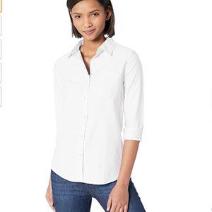 Amazon Essentials Button Up White Blouse (XS)
